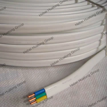 Cavo elettrico con guaina e isolamento in PVC con conduttore in rame intrecciato H05vvh2-F.