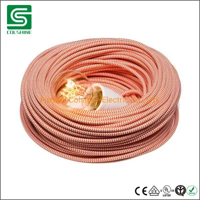 Tessuto Vintage rotondo intrecciato tessuto flessibile elettrico di alta qualità illuminazione Cavo del cavo