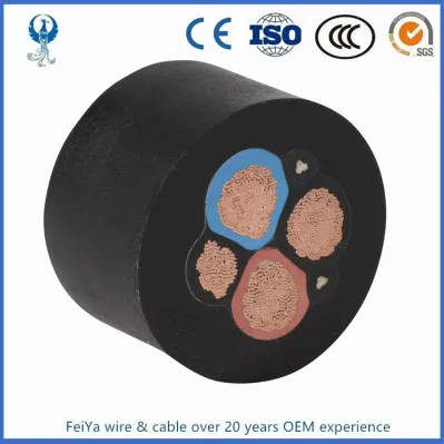 Cavo flessibile 3X12 3X10 4X10 4X8 AWG 450/750 V Soow flessibile Cavo in gomma