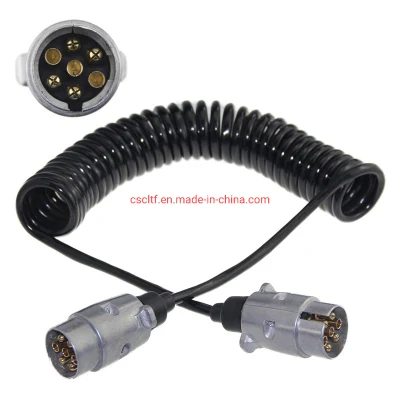  Cavo elicoidale in PU a molla cavo di carica Slingshot per uso automobilistico Cavo elettrico a spirale per rimorchio per veicoli