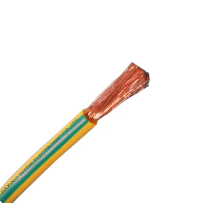 Isolamento in PVC a conduttore singolo in rame intrecciato pieno, massa verde gialla Cavo elettrico di terra 1,0 mm 1.5mm 2.5mm 4.0mm 6.0mm