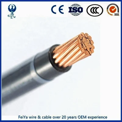 T90 / Thwn a conduttore singolo, rame stagnato 10 AWG 12 AWG 14 AWG Cavo elettrico in nylon con copertura per filo elettronico