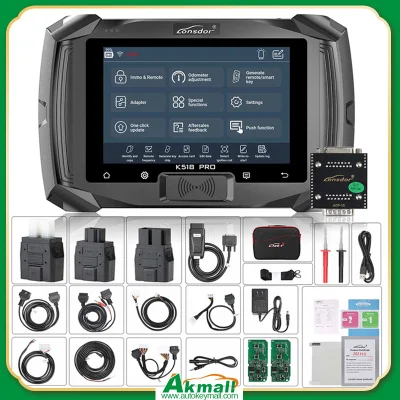 Programmatore a chiave All in One Lonsdor K518 PRO versione completa con 2 PZ LT20, per cavo Toyota FP30, cavo BCM Nissan 40, JCD, JLR e adattatore ADP