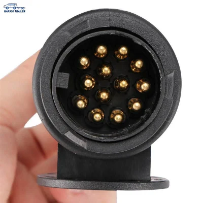 Cavo a spirale con molla per spina rimorchio caravan rotondo da 12 V e 13 pin