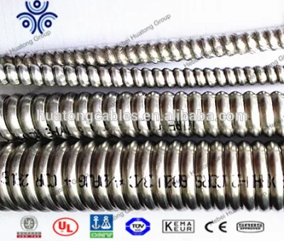 Cavo di alimentazione Mc Xhw blindato in lega di alluminio con blocco interno 600 V. Alluminio in rame da 12/3 12/4 8/3 6/3 2/0 4/0 250 AWG Cavo conduttore