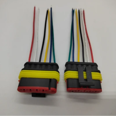 Alimentazione CC elettrica automatica connettore impermeabile per auto TE 282089-1 a 6 pin Cavo del connettore del terminale della presa jack