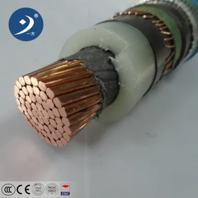 Materiale isolante XLPE ad alta tensione schermatura esterna in PVC nero Cavo elettrico Hvsc con conduttore inferiore da 50 mm2 per protezione contro le scariche elettriche