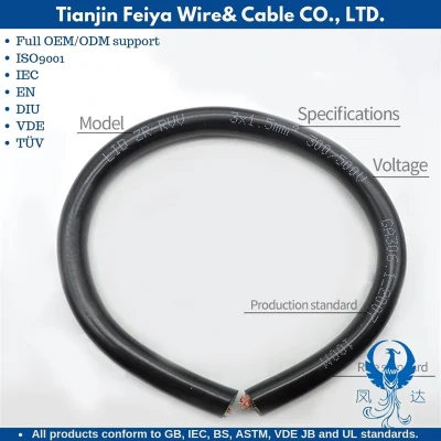 Cavo resistente al fuoco, cavo singolo da 2,5 mm, PVC, rame, cavo singolo Cablaggio filo elettrico filo da costruzione cavo ignifugo