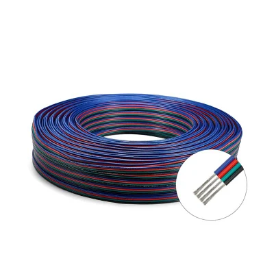 Prolunga elettrica UL2468 a 2 pin a 3 pin a 5 pin 18 AWG 22 AWG Cavo per il collegamento di strisce LED RGB a conduttore singolo
