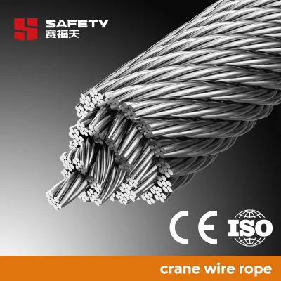 Cavo in acciaio per paranco principale RESISTENTE alla rotazione 18X7 19X7 24wx7 35wx7 Per gru a torre cingolate 24W*7 35W*7 ISO2408