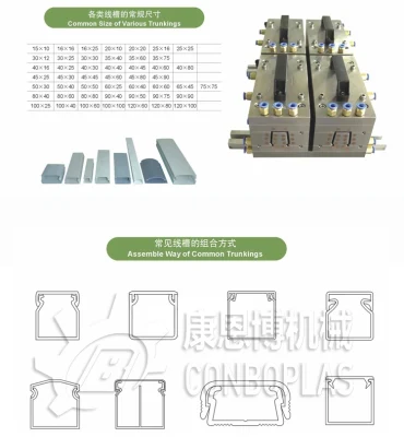 Profilo canalina cavi elettrici in PVC per macchine a doppia uscita in plastica Linea di produzione estrusione