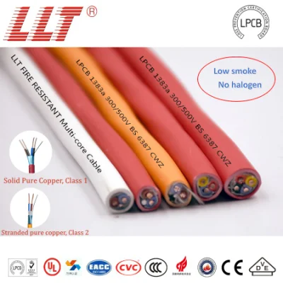 Cavo Rated di collegare elettrico del cavo 1mm 1.5mm di memoria di colore rosso 3 del cavo di fuoco dell&prime;allarme flessibile 2.5mm della prova