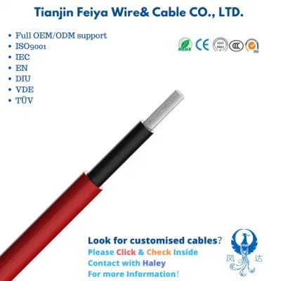  Nyy resistente ai raggi UV flessibile, rame stagnato, dual-core da 4 mm, 6 mm Cavo fotovoltaico CC controllo alluminio cavo elettrico coassiale impermeabile Cavo in gomma