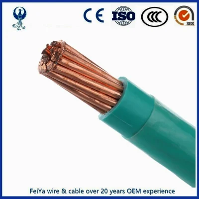 T90 / Thwn a conduttore singolo, rame stagnato 10 AWG 12 AWG 14 AWG Cavo elettrico in nylon con copertura per filo elettronico