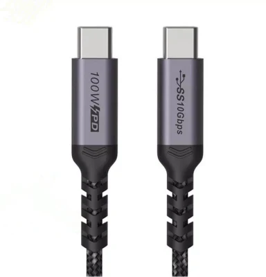 Telefono cellulare USB tipo C a tipo C USB4 C. Cavo dati a ricarica rapida PD 100 W 5A