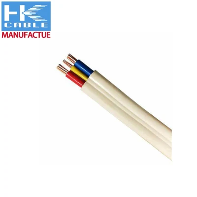 Cavo piatto TPS House Wire con isolamento in PVC e terra Cavo conduttore in rame da 300/500V, filo da costruzione piatto