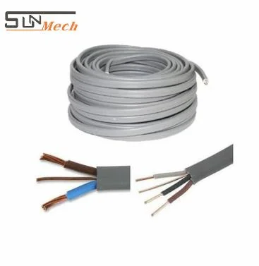 Cavo elettrico filo di alluminio doppio cavo piatto doppio piatto con Cavo di alimentazione cavo di terra cavo flessibile cavo isolante in PVC Filo elettrico in rame