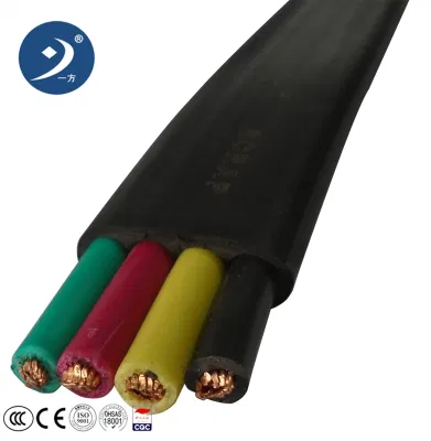  Cavo elettrico flessibile a 4 conduttori e piatto metallico da 2,5 mm e 300 V. Cavo di sollevamento cavo di traslazione elevatore