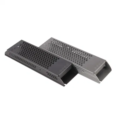 6063 Profilo estruso in alluminio anodizzato per PC Box industriale incorporato Coperchio elettrico coperchio alimentatore LED