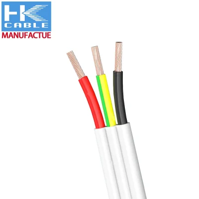 Cavo piatto TPS House Wire con isolamento in PVC e terra Cavo conduttore in rame da 300/500V, filo da costruzione piatto