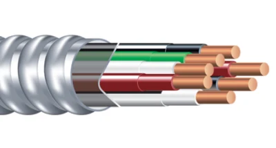 Filo metallico rivestito in metallo per l&prime;alimentazione elettrica dell&prime;edificio a bassa tensione Cavo Mc in acciaio 16/2 14/2 12/2 AWG Armored