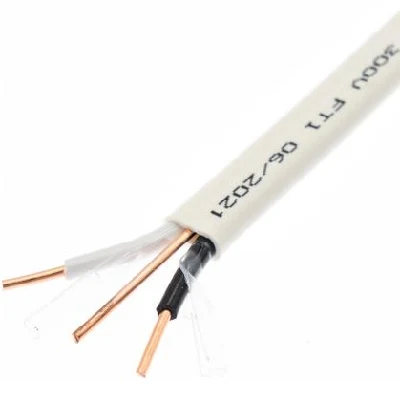  Cavo di alimentazione a filo elettrico per edifici piatti Nmd90 300 V cUL Produzione in Cina in elenco per il mercato canadese 12/2 14/2 150 M. Cavo non metallico con guaina a bobina