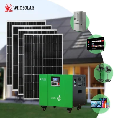 WHC Casa Kit completo sistema solare pannello sistema solare Home Centrale elettrica a griglia da 2000 W.