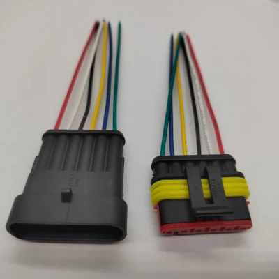 Alimentazione CC elettrica automatica connettore impermeabile per auto TE 282089-1 a 6 pin Cavo del connettore del terminale della presa jack
