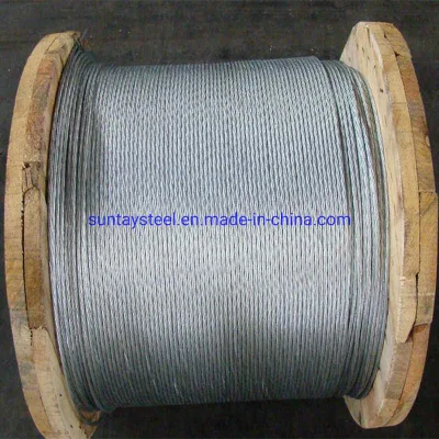 Cavo De Alambre De Acero Galvanizado Utilizado PARA Lí Neas Elé Ctricas producido con ASTM a 475 e ISO9001