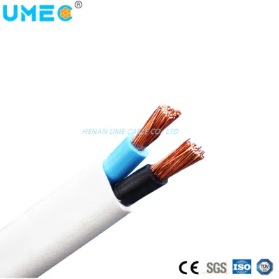Cavo elettrico in rame solido 2+e a 3 conduttori isolato in PVC 1.5/2,5 mm Cavo piatto doppio e di messa a terra