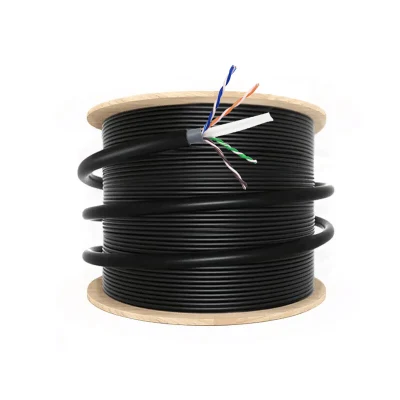 Produzione 100m 305 m 500 m CAT6 rame nudo BC/CCA cavo Plenum Cavo Ethernet Cat5e CAT6 CAT6A Cat7 Cat8 Roll Network da 305 m. Cavo