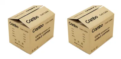 Produzione 100m 305 m 500 m CAT6 rame nudo BC/CCA cavo Plenum Cavo Ethernet Cat5e CAT6 CAT6A Cat7 Cat8 Roll Network da 305 m. Cavo