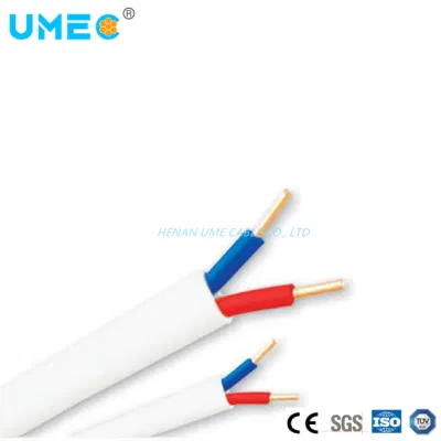 Cavo elettrico in rame solido 2+e a 3 conduttori isolato in PVC 1.5/2,5 mm Cavo piatto doppio e di messa a terra