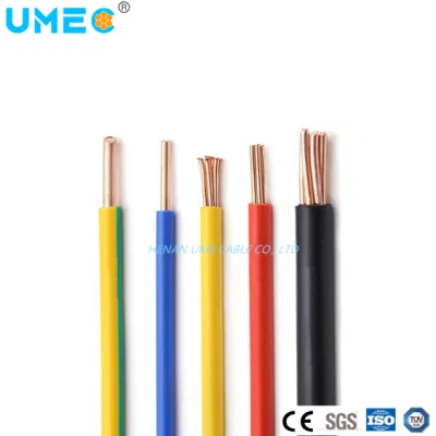 Filo di rame rivestito in PVC da 600 V, Tw Thw Thw-2 AWG 14 12 10 8 6 cavo elettrico solido/intrecciato