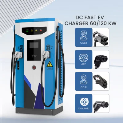  Xydf fabbrica 60 kw 120 kw caricabatteria EV ad alta efficienza doppie pistole Alimentatore per veicoli elettrici, stazione di ricarica per auto veloce CC