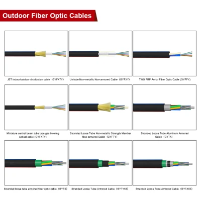 Cavo non metallico non corazzato (GYFXY) unitube in fibra ottica a tubo libero di diametro piccolo