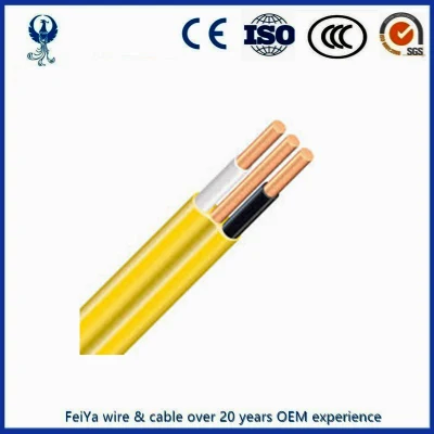 Indicatore elettrico 600volt 14/2 12/3 12/2 con massa giallo 63 Cavo in rame Nm-B da 1000 PIEDI non metallico con guaina