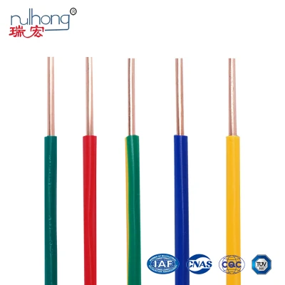1/1.5/2.5/4/6/10 mm ² BV rame a conduttore singolo PVC isolato duro Filo elettrico in rame