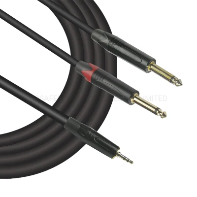 Spina di stereotipia del collegare elettrico 3.5mm al cavo di interconnessione della spina di 2X6.35mm (FYC04)