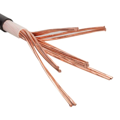 Cavo di linea per trasmissione di potenza elettrico/elettrico con fili schermati e treccia in rame