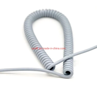 Cavo elicoidale in PU a molla cavo di carica Slingshot per uso automobilistico Cavo elettrico a spirale per rimorchio per veicoli