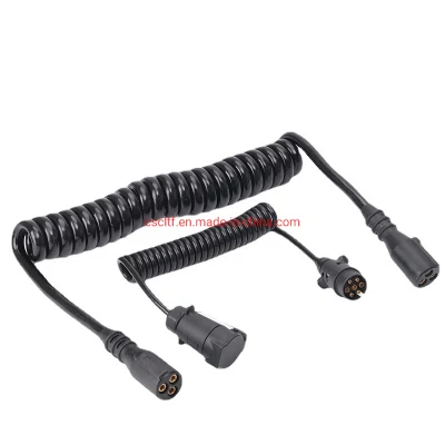 Cavo elicoidale in PU a molla cavo di carica Slingshot per uso automobilistico Cavo elettrico a spirale per rimorchio per veicoli