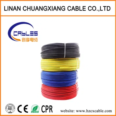 Filo di rame BV BVV caldo 1.5mm 2.5mm 4mm 6mm 10mm Cavo elettrico per cavi elettrici in PVC con conduttore singolo e.
