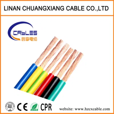 Filo di rame BV BVV caldo 1.5mm 2.5mm 4mm 6mm 10mm Cavo elettrico per cavi elettrici in PVC con conduttore singolo e.