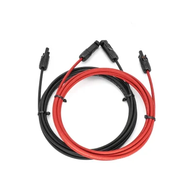 H1Z2Z2-K, cavo fotovoltaico solare ROSSO/NERO, 4 mm2, 6 mm2, con connettori MC4