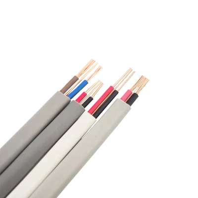 Cavo doppio bianco grigio con 6242 anni di isolamento in PVC da 2X4mm +1.5mm Filo