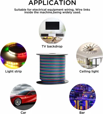 Cavo di prolunga elettrico a 1007 pin a 4 pin a 6 pin da 20 AWG Connettore LED per 5050 Ws2812 RGBW RGB CCT LED Stirp