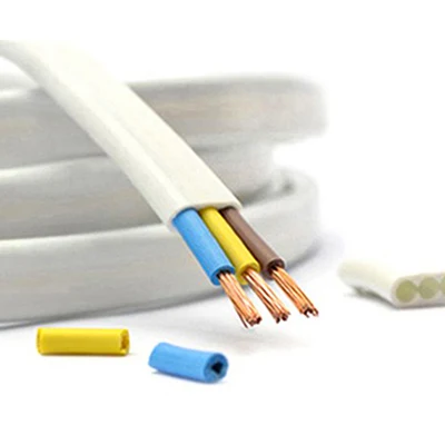 Cavo di alimentazione con prolunga in rame isolato in PVC H03VVH2-F 0,75 mm 1,5mm Cavo flessibile elettrico di messa a terra e doppio piatto da 2,5 mm