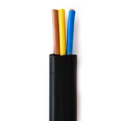 Cavo di alimentazione con prolunga in rame isolato in PVC H03VVH2-F 0,75 mm 1,5mm Cavo flessibile elettrico di messa a terra e doppio piatto da 2,5 mm