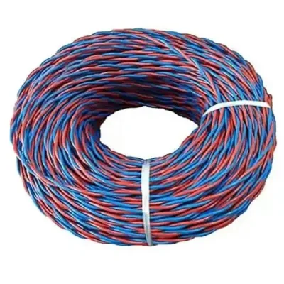 Cavo flessibile a coppia intrecciata in PVC RVS a 2 conduttori 0.5 0.75 1 fili elettrici in rame antincendio da 1.5 2.5 mm